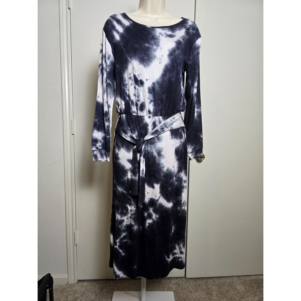 Fraiche by J Tie Dye Slit Midi Dress Small NWT